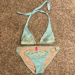 Top- size small, bottom size medium VS bikini.